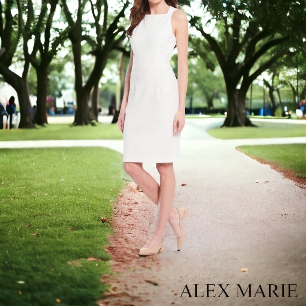 Alex Marie EMERSON Square Neck Sleeveless Sheath Size 10